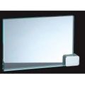 Jade Glass Achievement Award - w/ Chrome Rectangle - Large